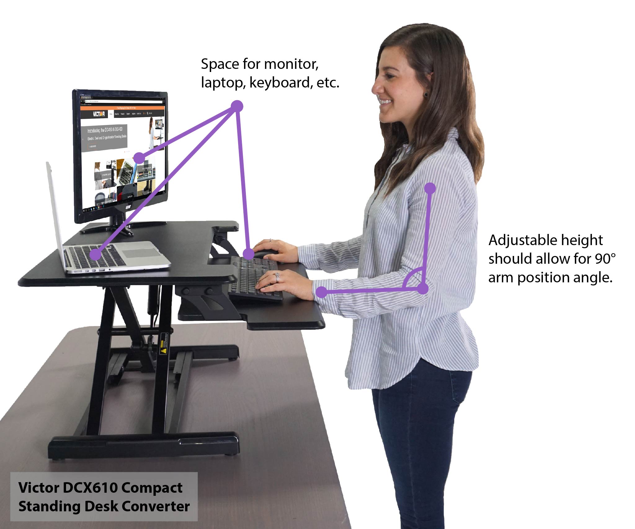 Ergonomic posture at discount desk